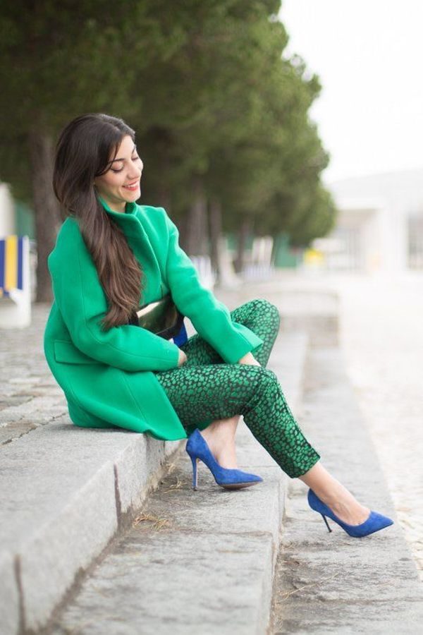 Зеленое пальто темных, ярких оттенков – с чем носить, фото #56