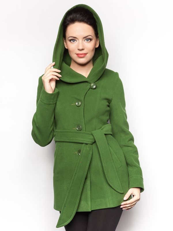 Зеленое пальто темных, ярких оттенков – с чем носить, фото #25
