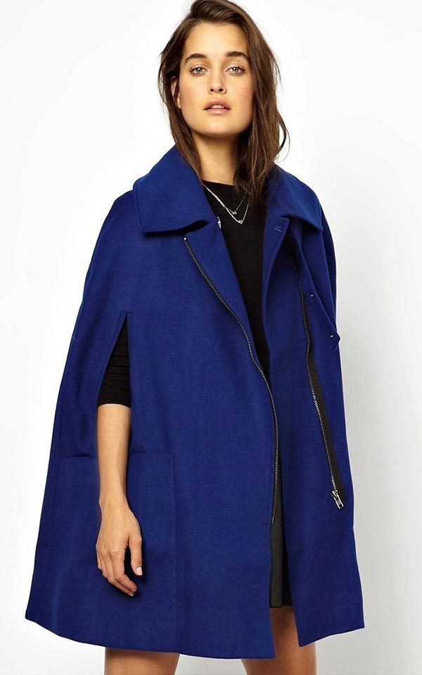 Синее пальто: с чем носить (темное, прямое, длинное), фото #56
