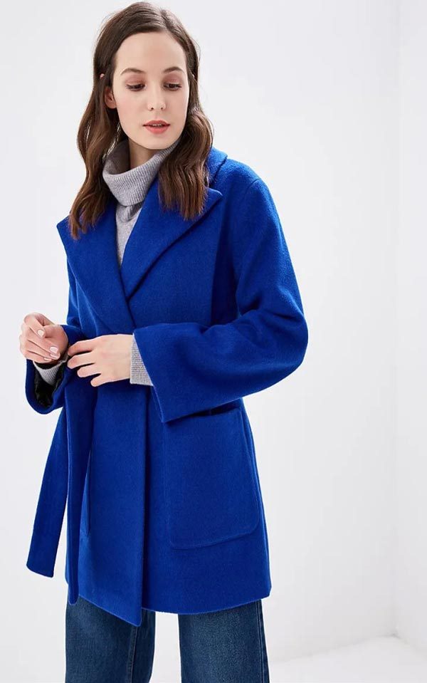 Синее пальто: с чем носить (темное, прямое, длинное), фото #63