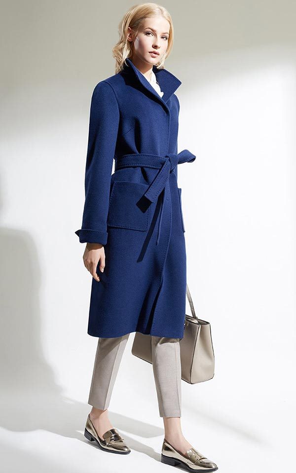 Синее пальто: с чем носить (темное, прямое, длинное), фото #2