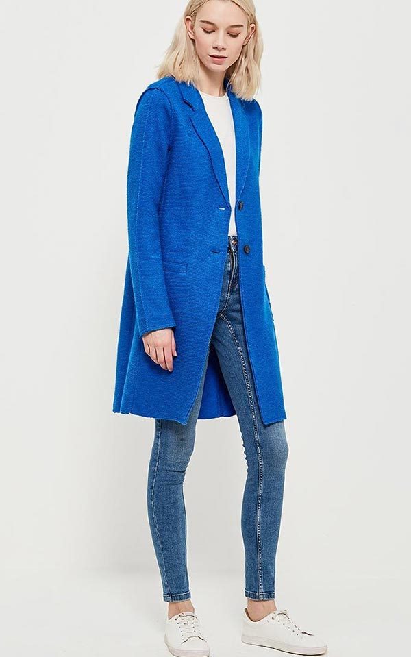 Синее пальто: с чем носить (темное, прямое, длинное), фото #9