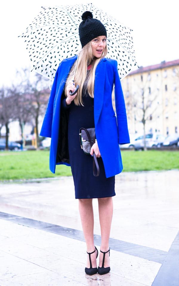 Синее пальто: с чем носить (темное, прямое, длинное), фото #11