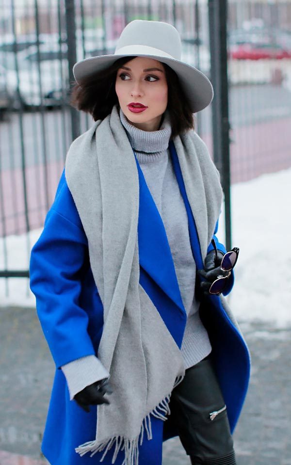 Синее пальто: с чем носить (темное, прямое, длинное), фото #28