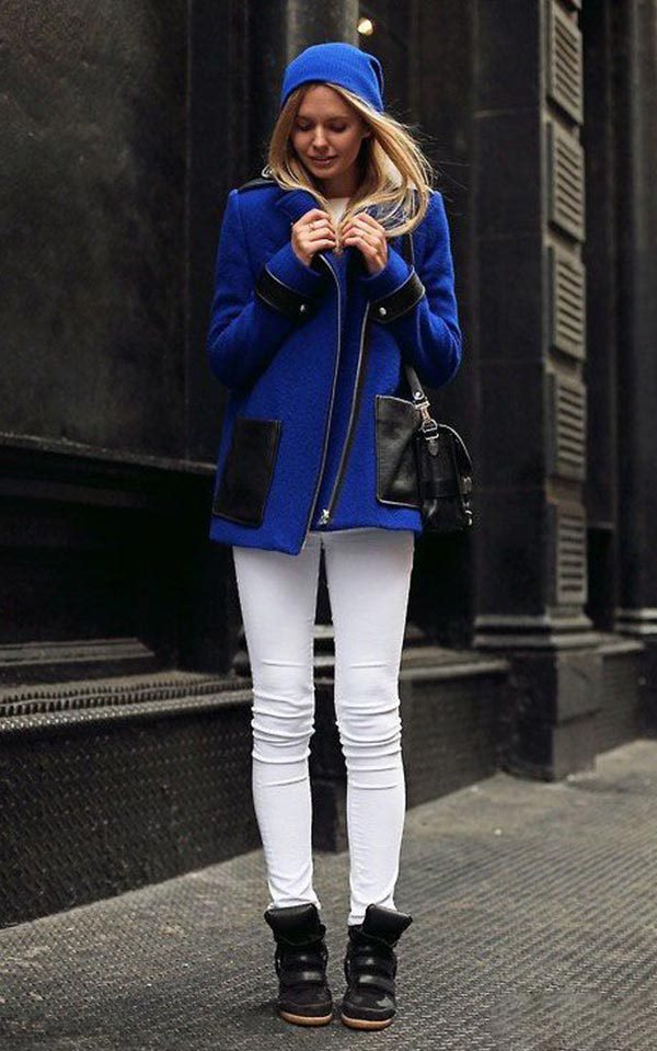 Синее пальто: с чем носить (темное, прямое, длинное), фото #10