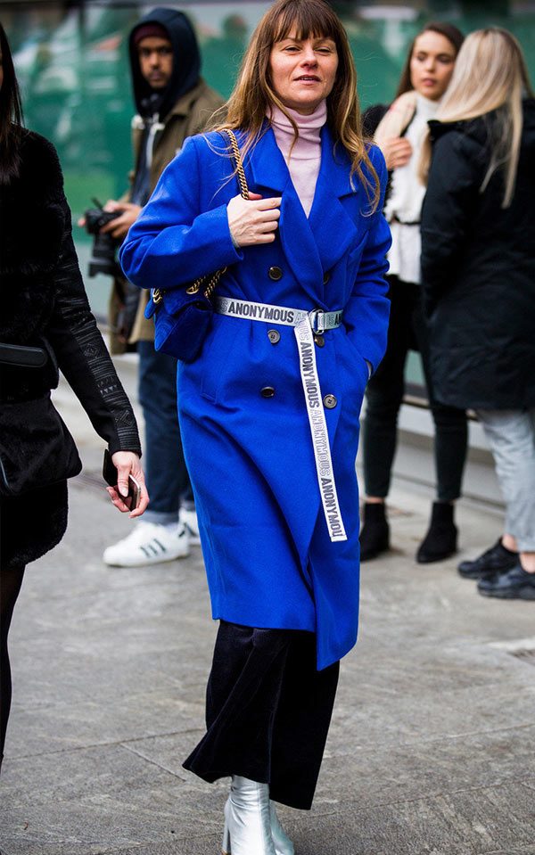 Синее пальто: с чем носить (темное, прямое, длинное), фото #35