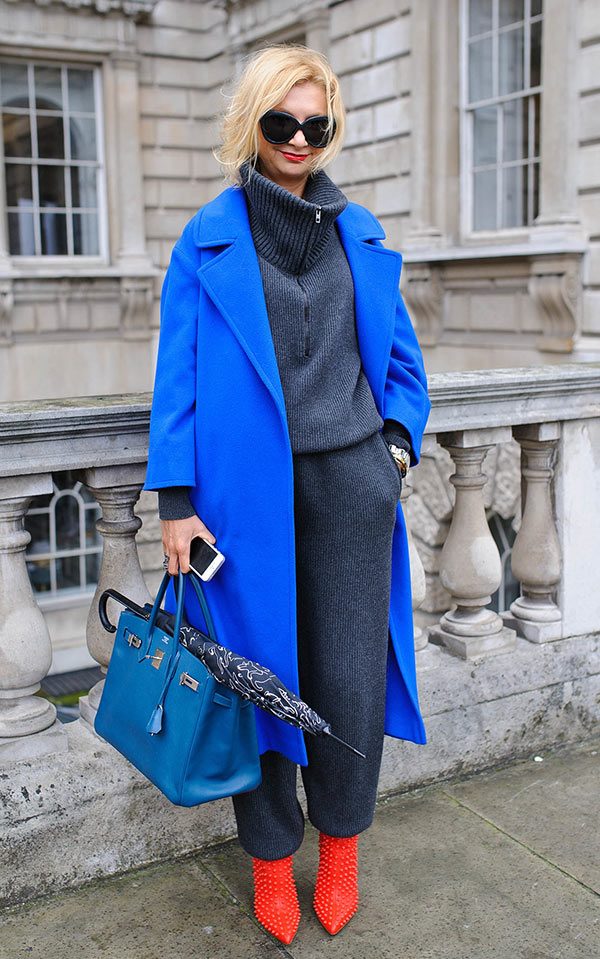 Синее пальто: с чем носить (темное, прямое, длинное), фото #45