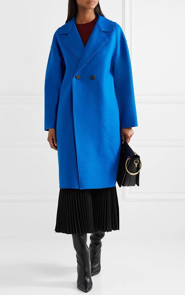 Синее пальто: с чем носить (темное, прямое, длинное), фото #16