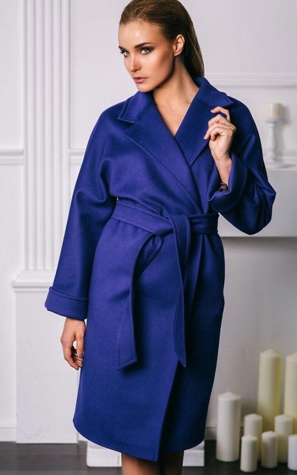 Синее пальто: с чем носить (темное, прямое, длинное), фото #53
